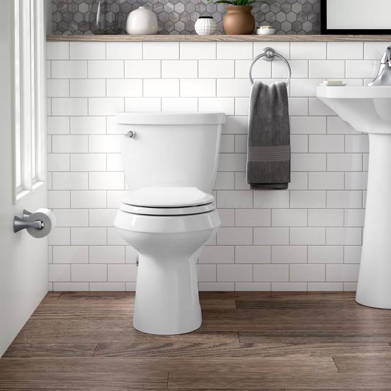 Cachet Round-Front Toilet Seat with Quiet-Close Lid and Seat and Grip-Tight Bumpers