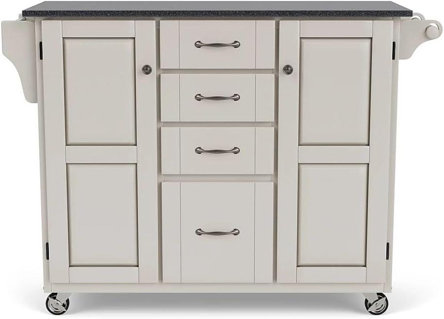 Homestyles Create-a-Cart Wood Rolling Kitchen Cart in Off White