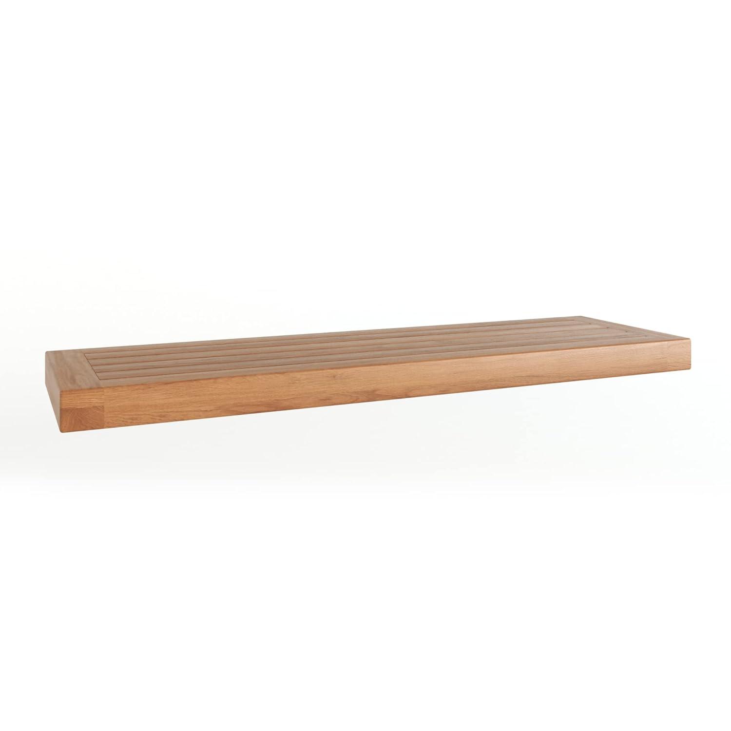 AquaTeak 30" Moa Teak Floating Wall Shelf
