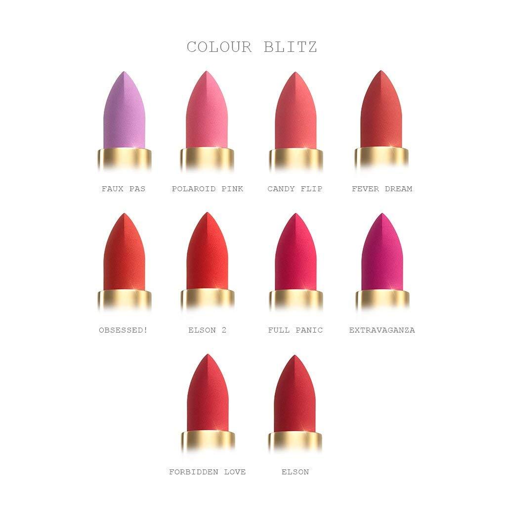 Elson Blue Red Matte Moisturizing Lipstick Stick