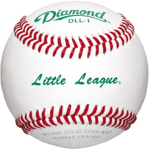 Diamond White Leather Little League Baseball Set