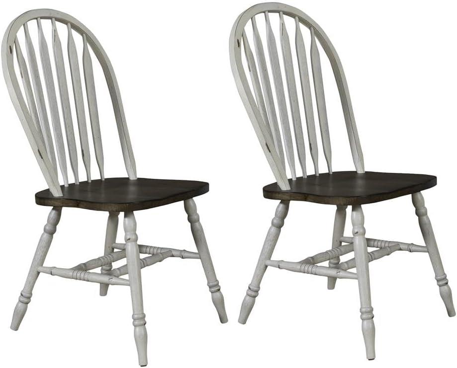 Carolina Crossing Windsor Side Chair- White- Set of 2