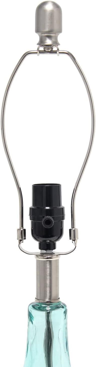 Elegant Designs Clear Glass Table Lamp, Blue