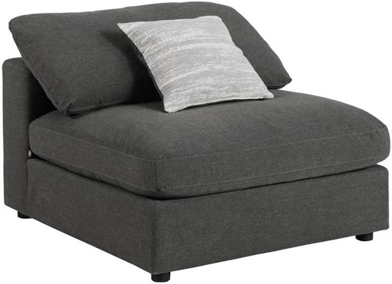 Serene 4-piece Upholstered Modular Sectional Charcoal