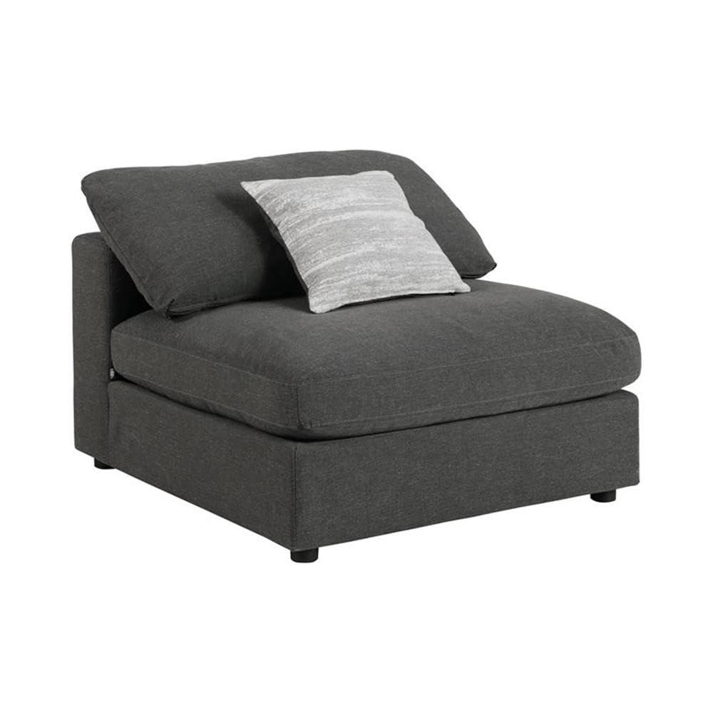 Serene 4-piece Upholstered Modular Sectional Charcoal