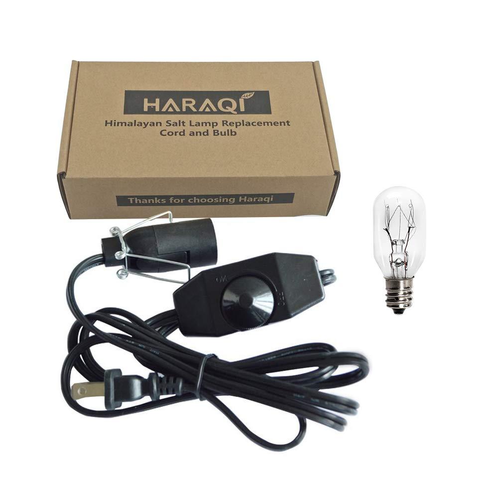 Haraqi Himalayan Salt Lamp Cord and Bulb with Dimmer Switch
