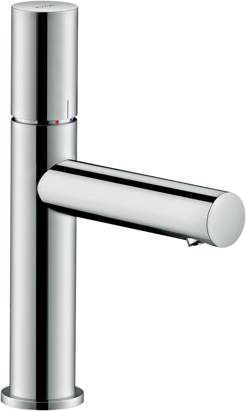 Modern Chrome Single Hole Bathroom Faucet with Push Tilt Handle