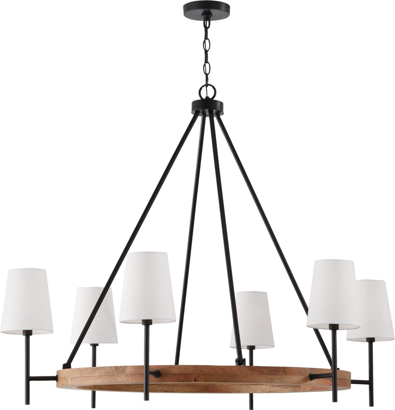 Capital Lighting Jonah 6 - Light Dimmable Wagon Wheel Chandelier