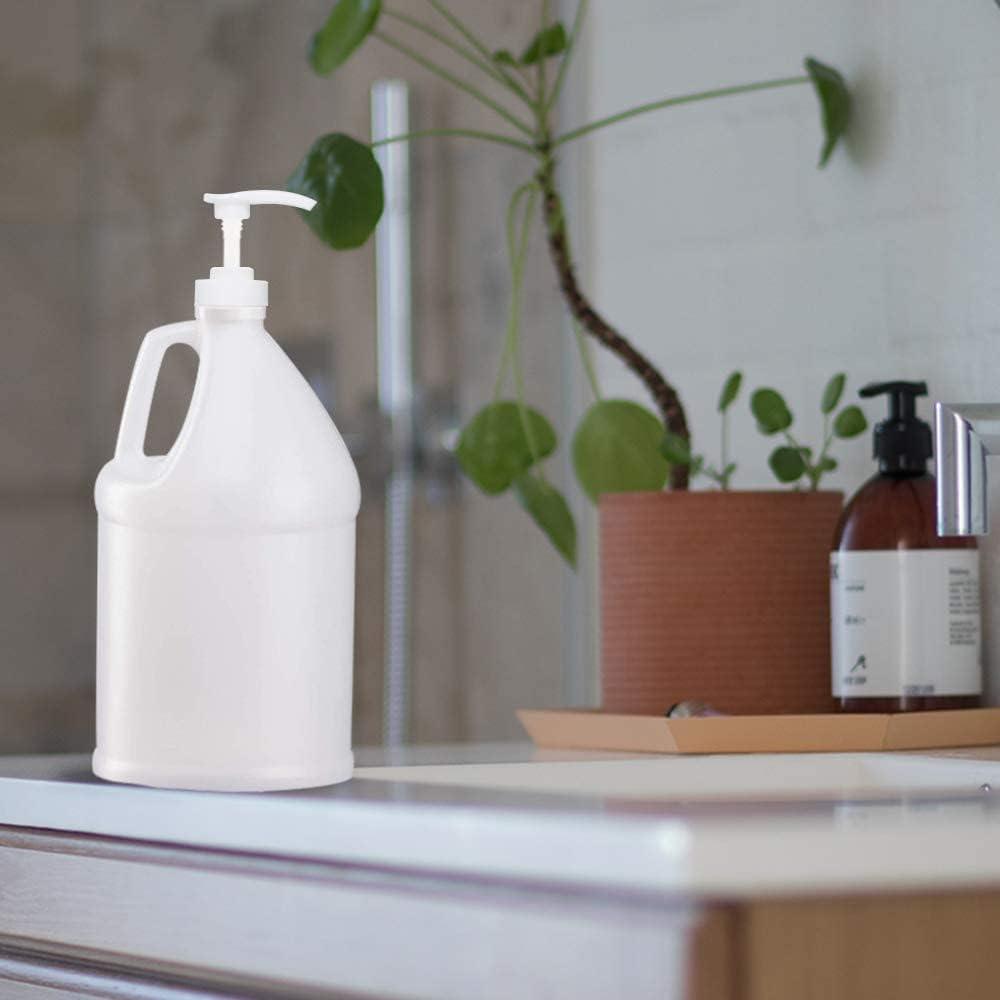 White Heavy-Duty Gallon Pump Dispenser for Plastic and Glass Bottles