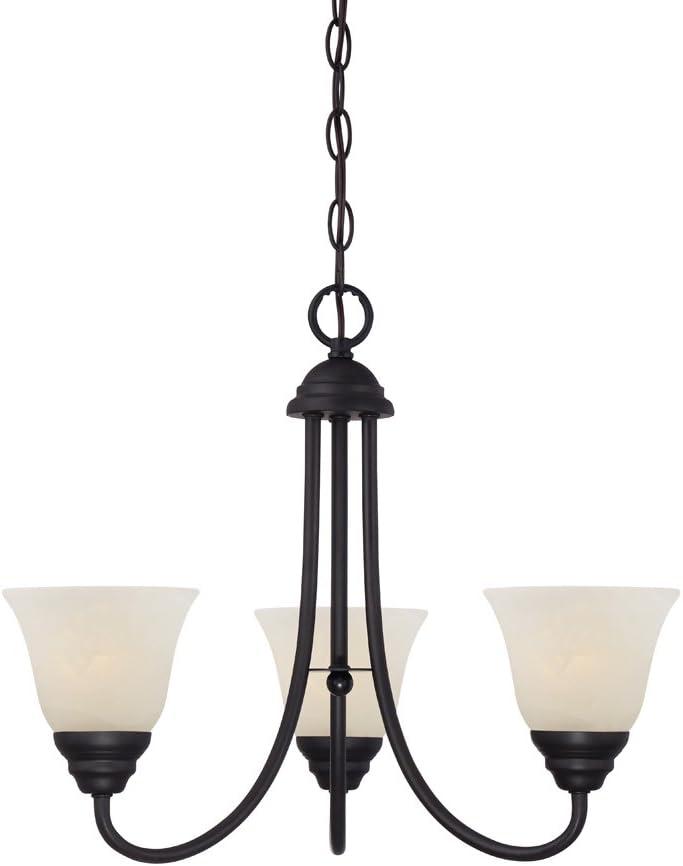 Kendall 3-Light Oil Rubbed Bronze Transitional Classic Chandelier for Dining Areas with No Bulbs Included