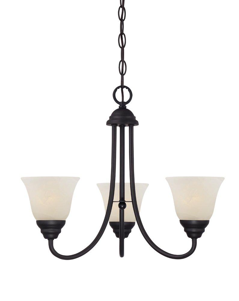 Kendall 3-Light Oil Rubbed Bronze Transitional Classic Chandelier for Dining Areas with No Bulbs Included