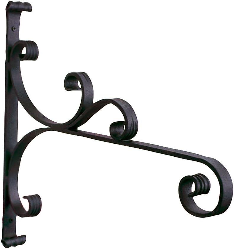 Achla Designs B-28 All-Purpose, Large Wrought Iron Wall Bracket Hook, Black