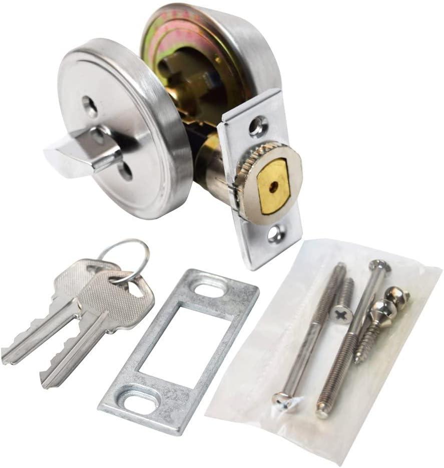 Polished Stainless Steel Single Cylinder Deadbolt Lock