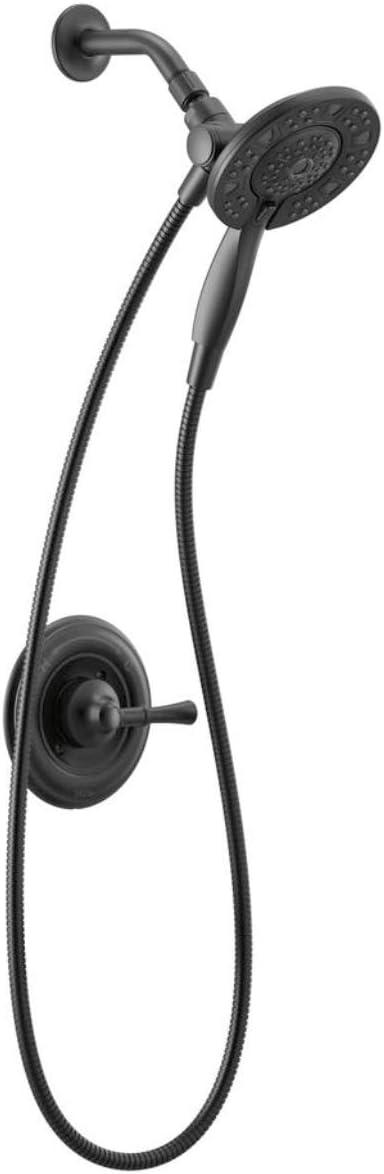 Delta Chamberlain In2ition 2-in-1 Single-Handle 4-Spray Shower Faucet in Matte Black (Valve Included)