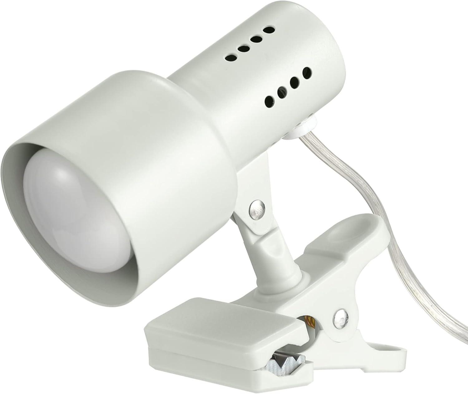 GLOBE Electric 62000010 32" Multi-Joint Desk Lamp with Metal Clamp, Matte Brass, White Accents, On/Off Rotary Switch on Shade, Partially Adjustable Swing Arm, Home Décor, Office Accessory