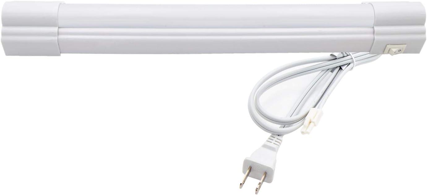 Maxxima 12-inch LED Under Cabinet Light 600 Lumens Warm White 3000K, Plug in, Energy Star Rated