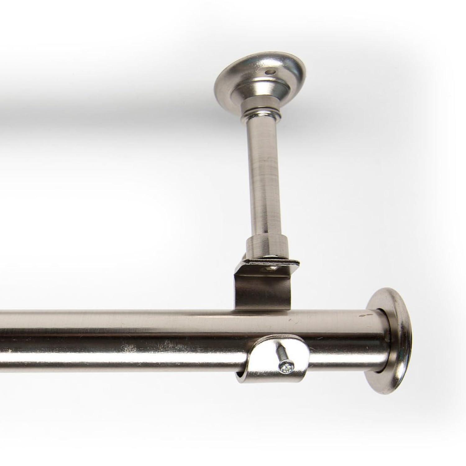 Room/Dividers/Now Adjustable Ceiling Mounted Curtain Rod - Extra Long 108-168 Inch Extendable Heavy Duty Rods for Walls, Ceilings, Windows and Room Partitions - Silver