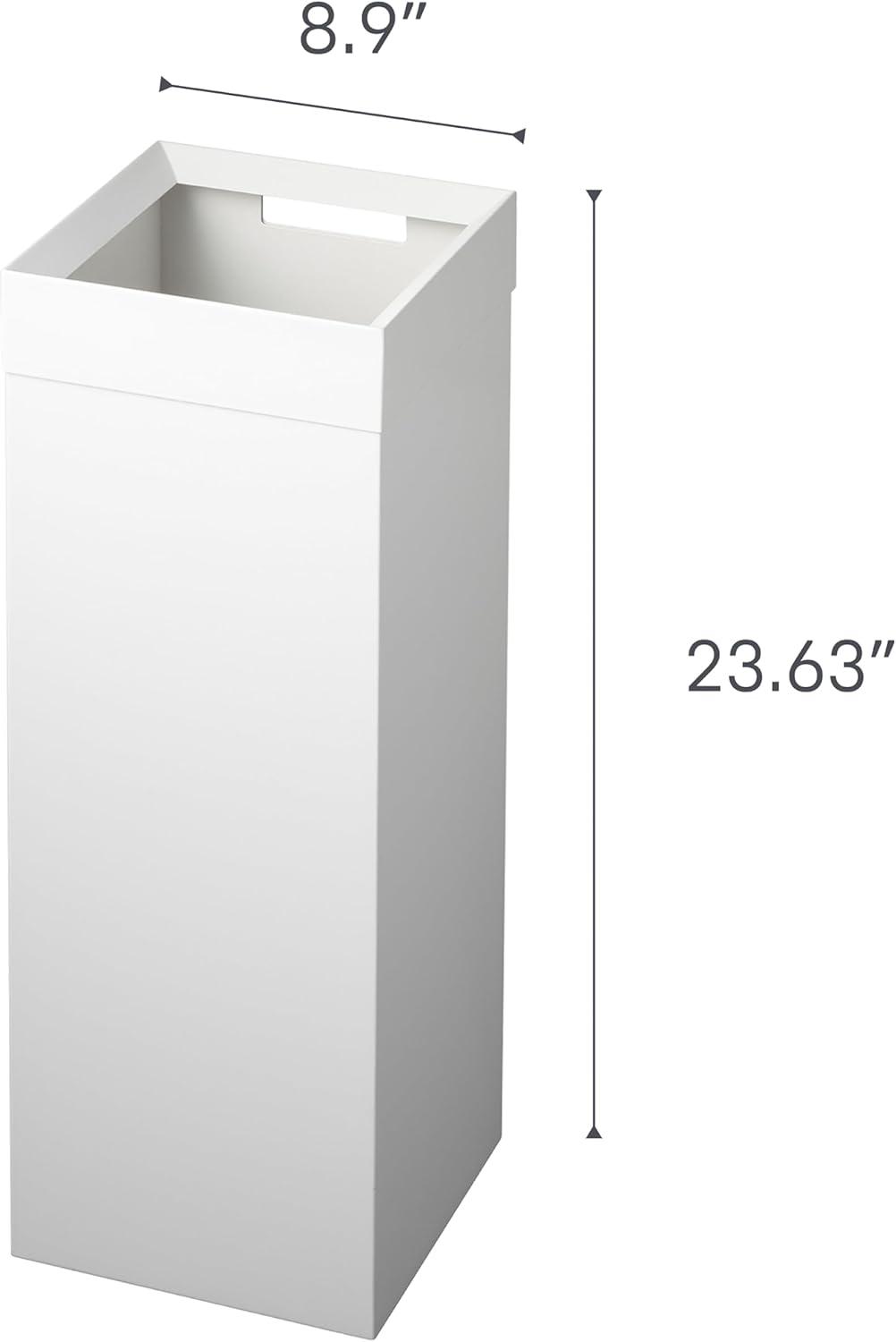 Tower Yamazaki Home Tall Trash Can 7.25 gallon Waste Basket With Handle For Kitchen Bathroom Office