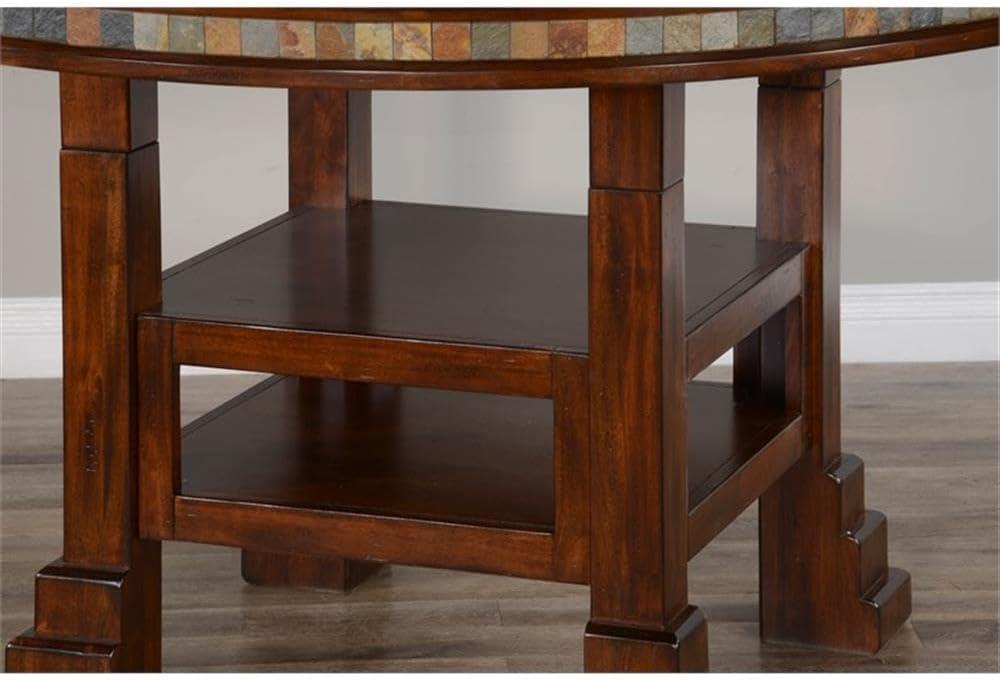 Sunny Designs Santa Fe 60" Round Dining Table with Lazy Susan