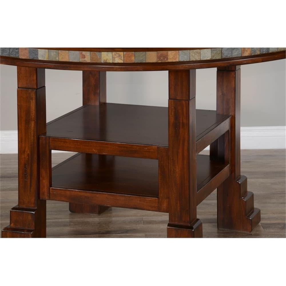 Sunny Designs Santa Fe 60" Round Dining Table with Lazy Susan