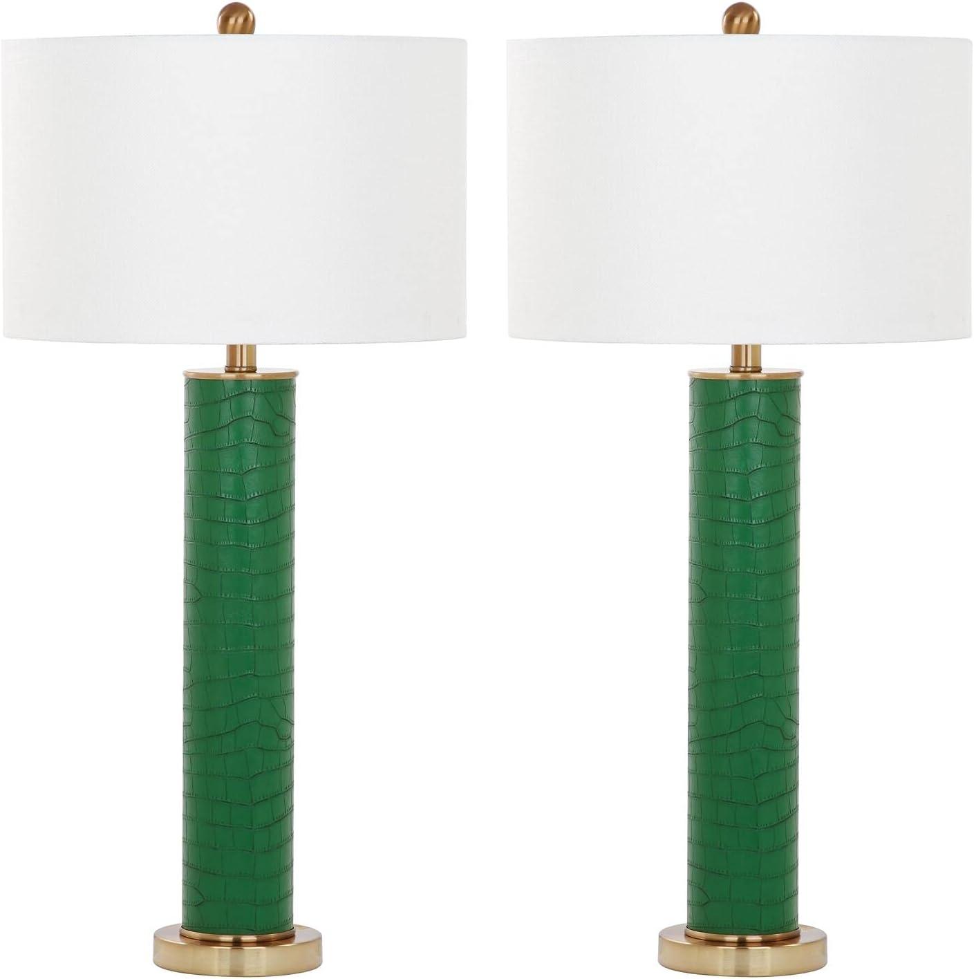 Ollie Table Lamp (Set of 2) - Dark Green - Safavieh.