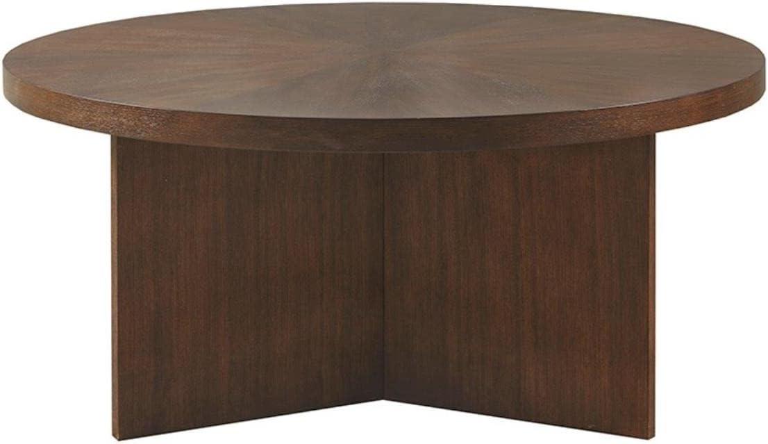 Martha Stewart Martha Stewart Sadie Round Walnut Wood Coffee Table