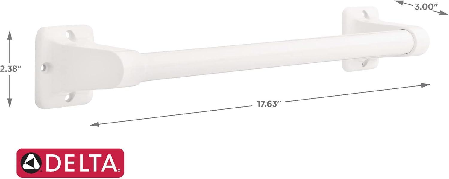 Delta 2.9-in White Wall mount Grab Bar ( 500-lb Weight Capacity )
