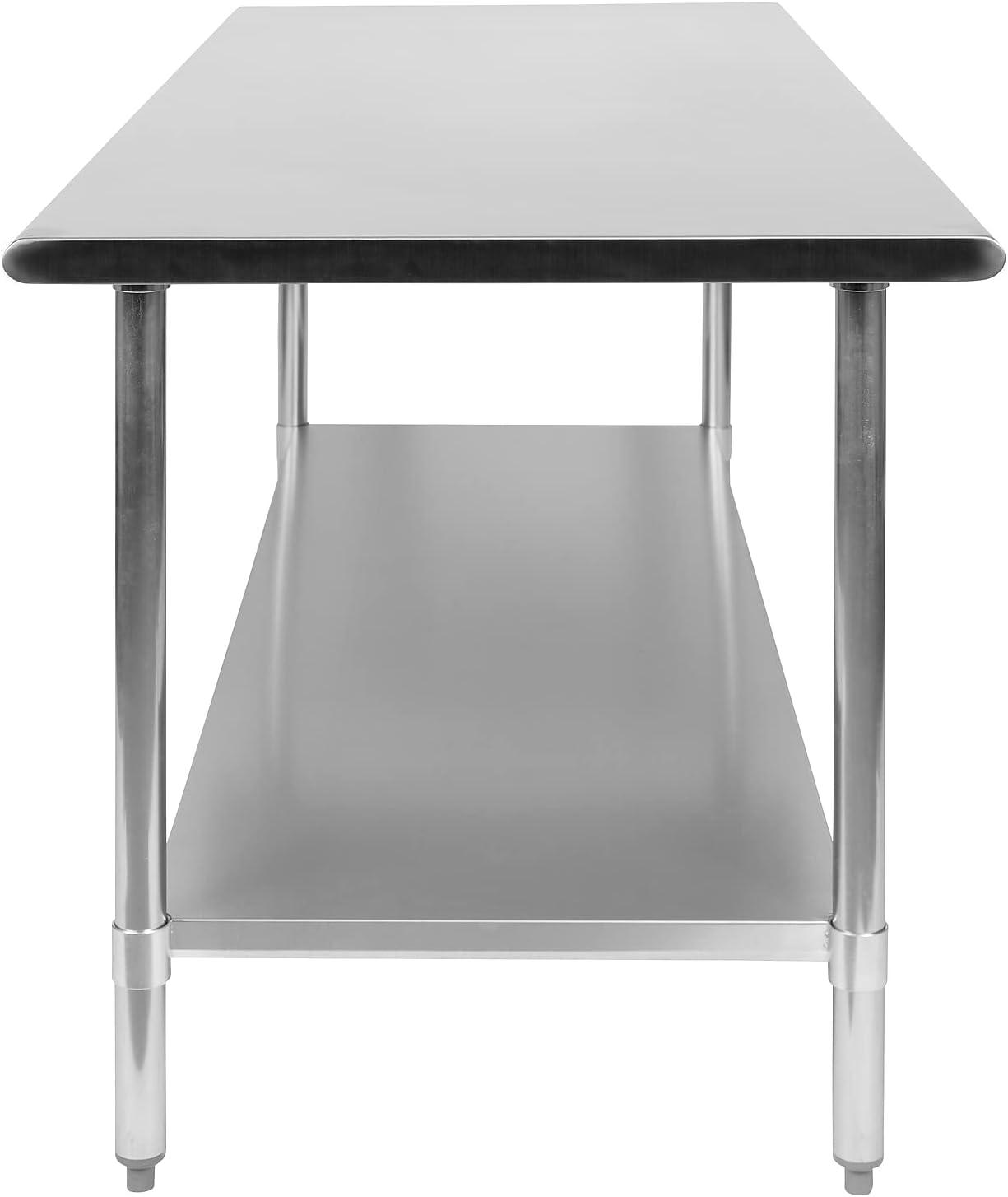 Woodford Stainless Steel 18 Gauge Work Table with Undershelf - NSF Certified