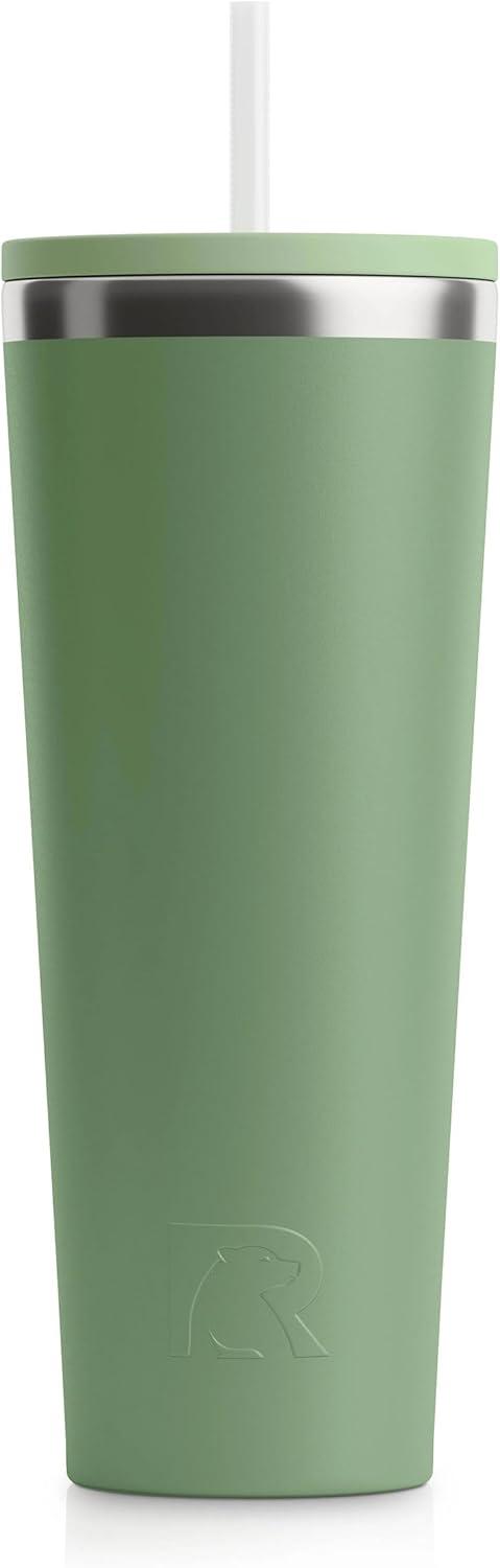 Sage Green 28oz Insulated Stainless Steel Travel Tumbler with Straw