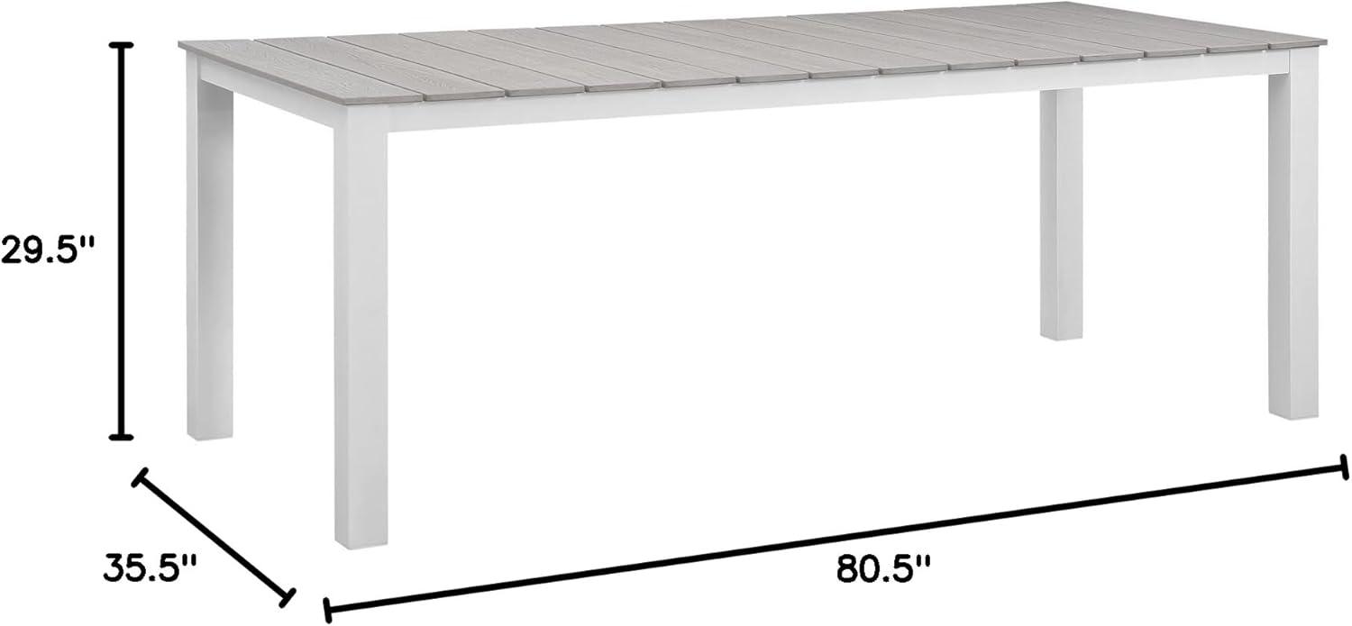 Modway Maine 80" Outdoor Patio Dining Table