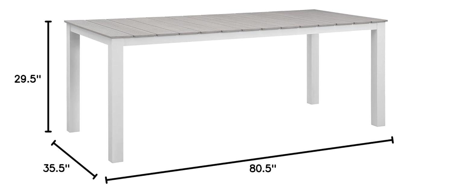 Modway Maine 80" Outdoor Patio Dining Table