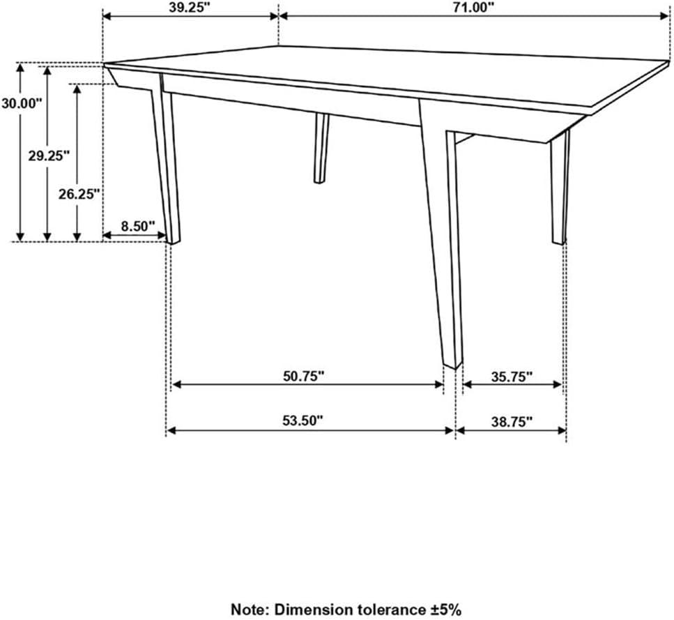 Coaster Nogales Farmhouse Wooden Dining Table Acacia and Coastal Gray