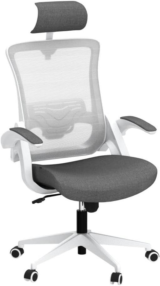 NEO Chair Reclining Mesh Office Chair Swivel Chair w/Adjustable Headrest Lumbar Support,Black/Gray/Beige