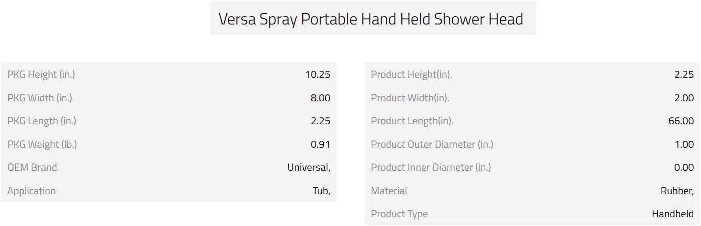 Danco White Plastic 1 settings Handheld Showerhead 2.2 gpm