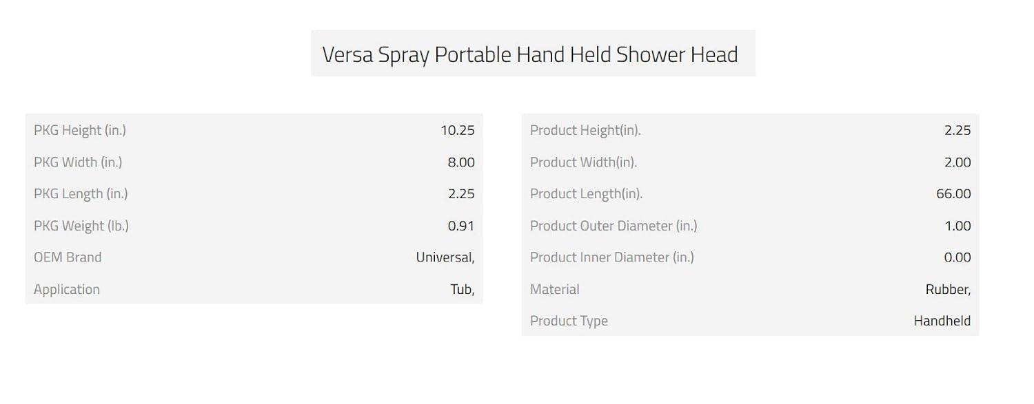 Danco White Plastic 1 settings Handheld Showerhead 2.2 gpm