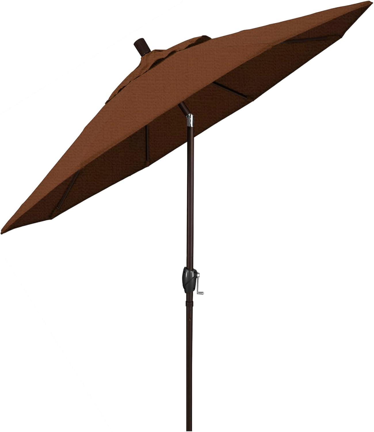 Teak Octagon Market Umbrella with Bronze Aluminum Pole
