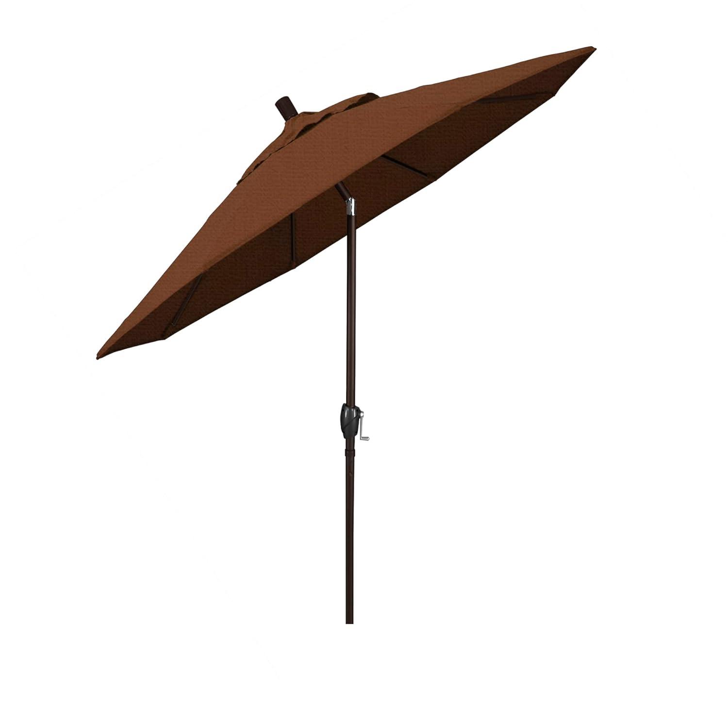Teak Octagon Market Umbrella with Bronze Aluminum Pole