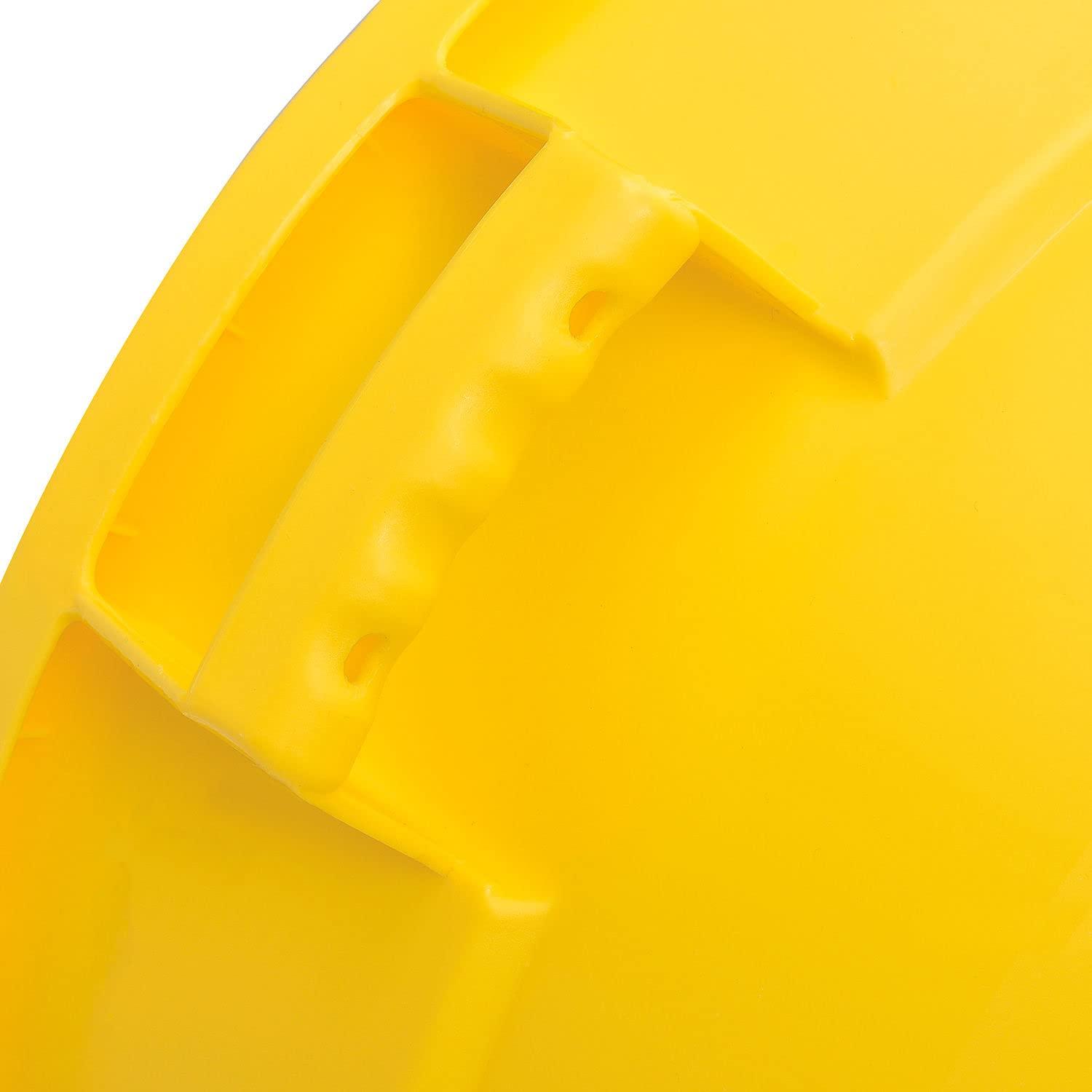 Yellow 20 Gallon Round Plastic Trash Can for Indoor/Outdoor Use