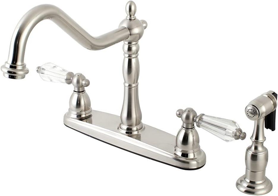 Wilshire Elegance 10" High Centerset Kitchen Faucet in Brushed Nickel