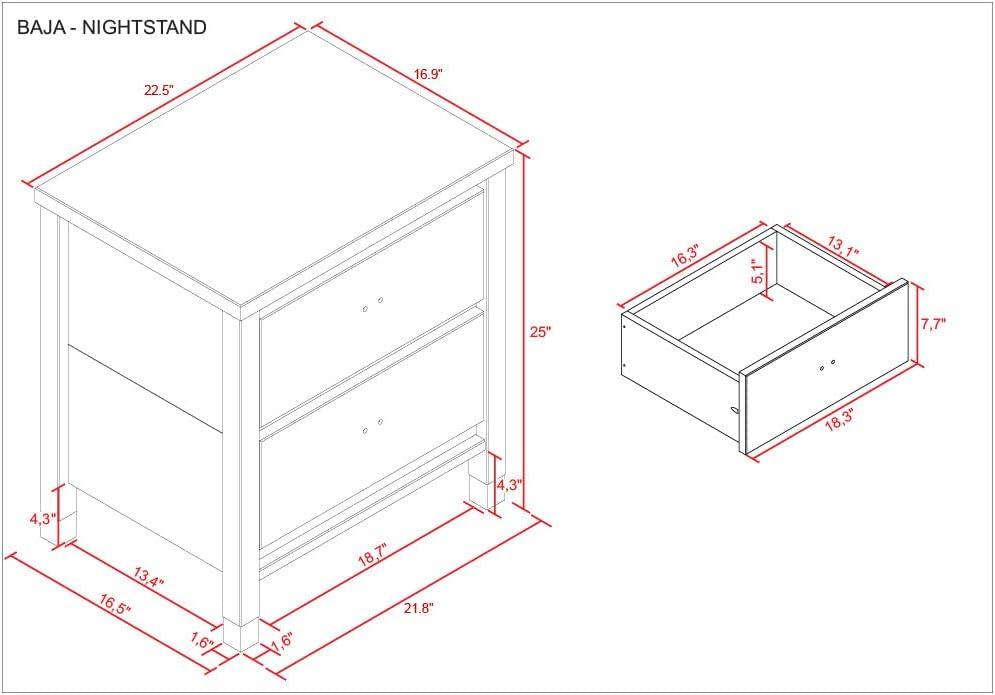 Baja 2 - Drawer Nightstand