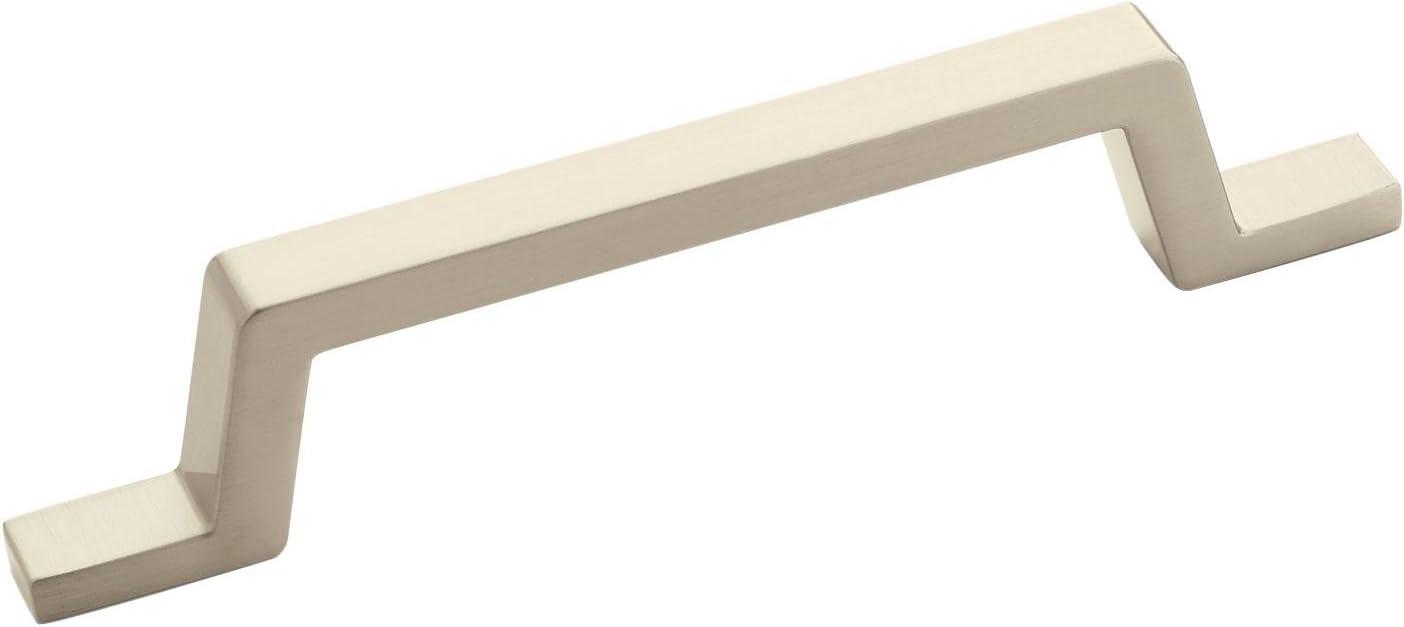 Brushed Nickel 5-1/2 Inch Modern Cabinet Pull