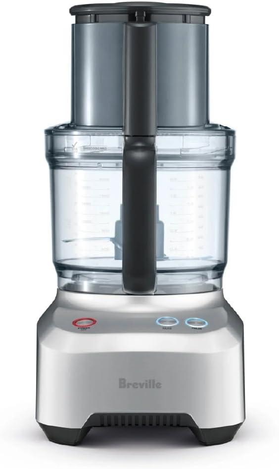 Silver 12-Cup Food Processor with Multiple Attachments