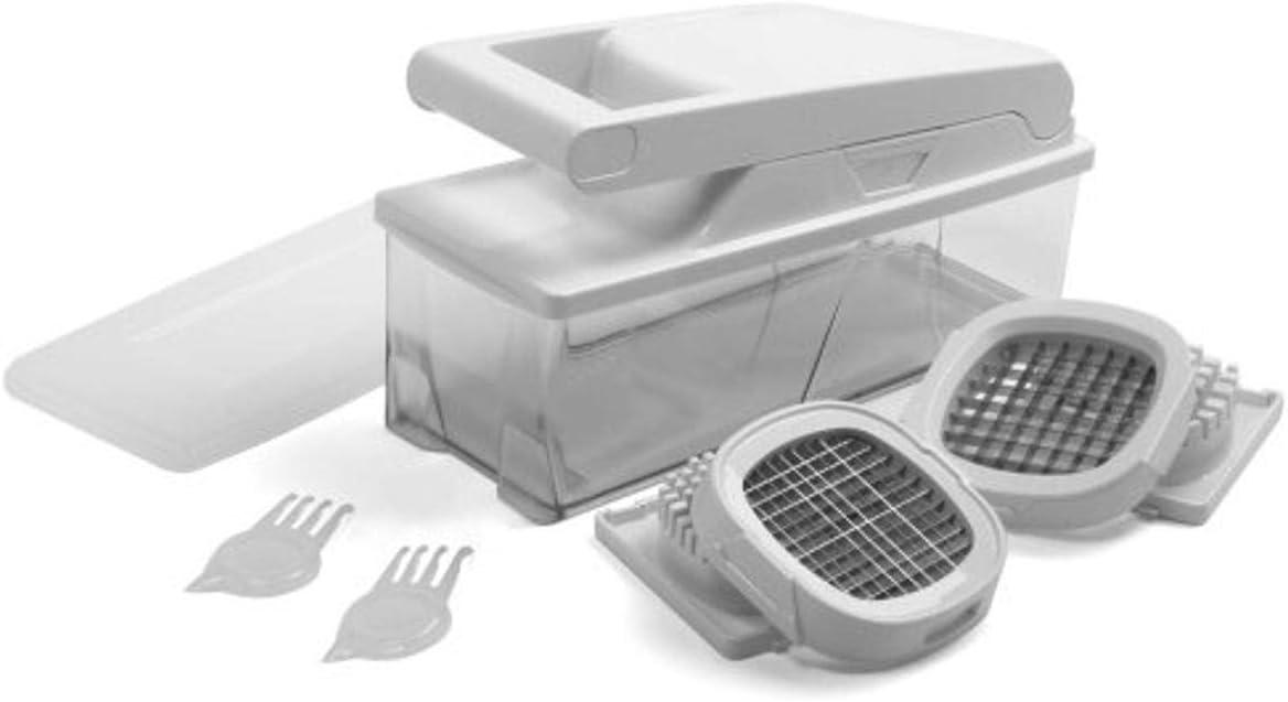 Big Mouth White Plastic and Stainless Steel Chopper Slicer