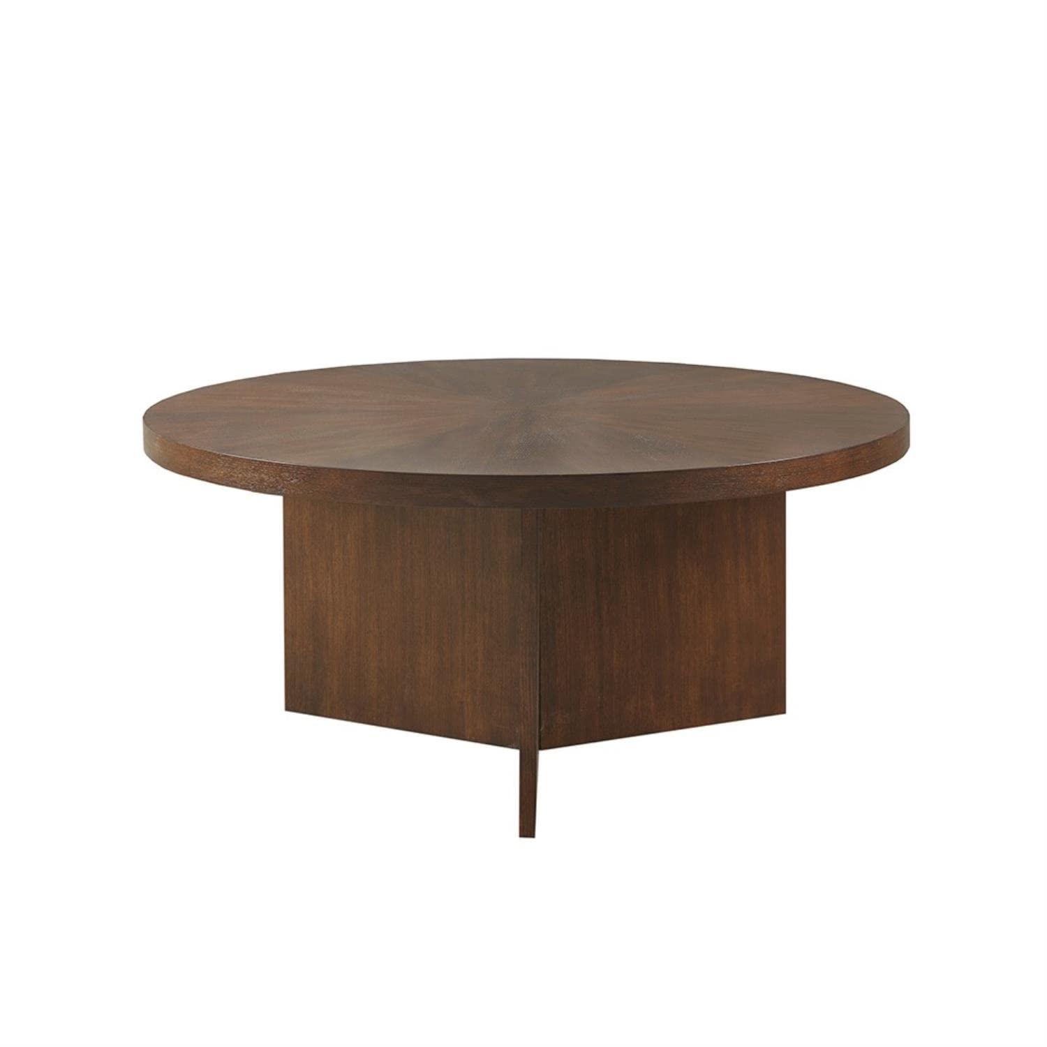 Martha Stewart Martha Stewart Sadie Round Walnut Wood Coffee Table