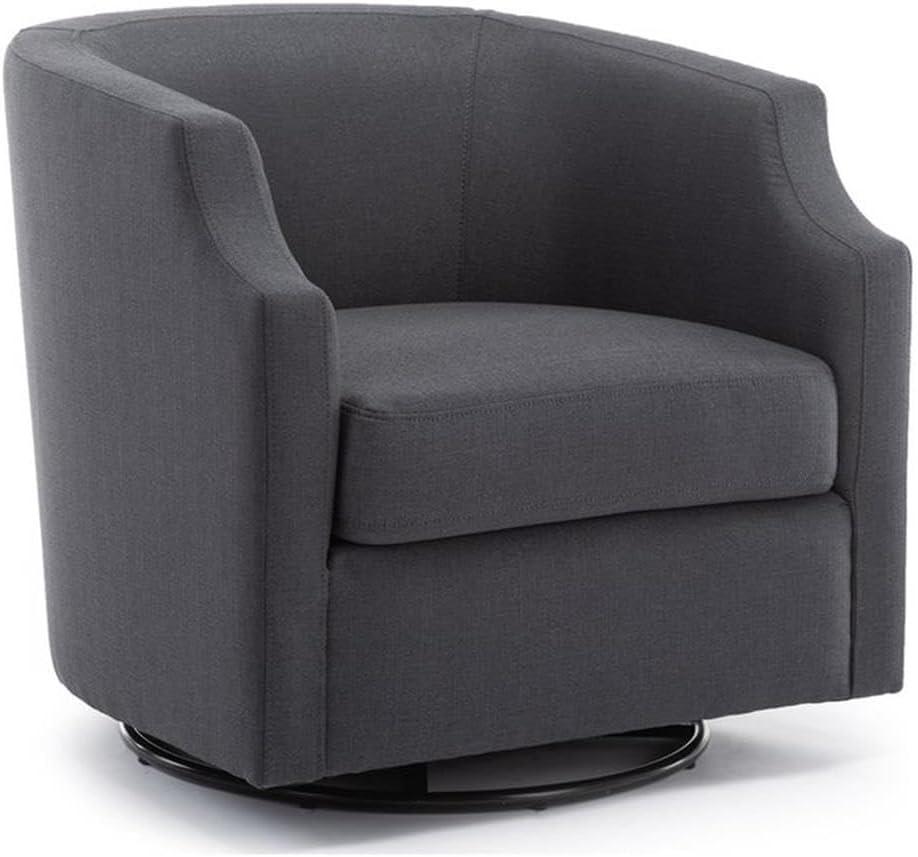 Debbie 77.47cm Wide Polyester Swivel Barrel Chair