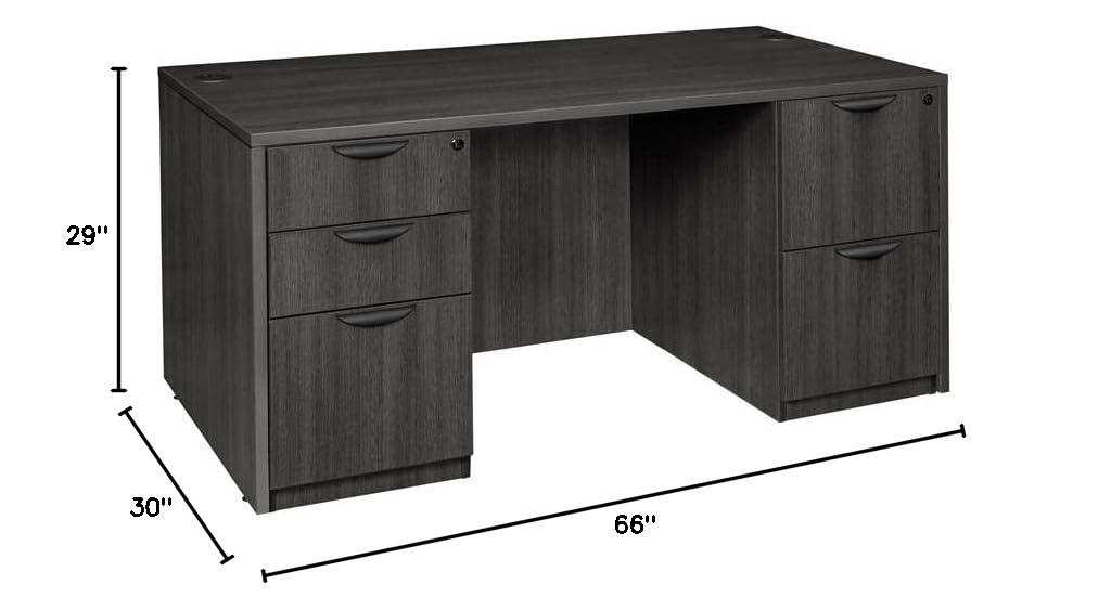 Regency Legacy Office Desk with Double Full Pedestal