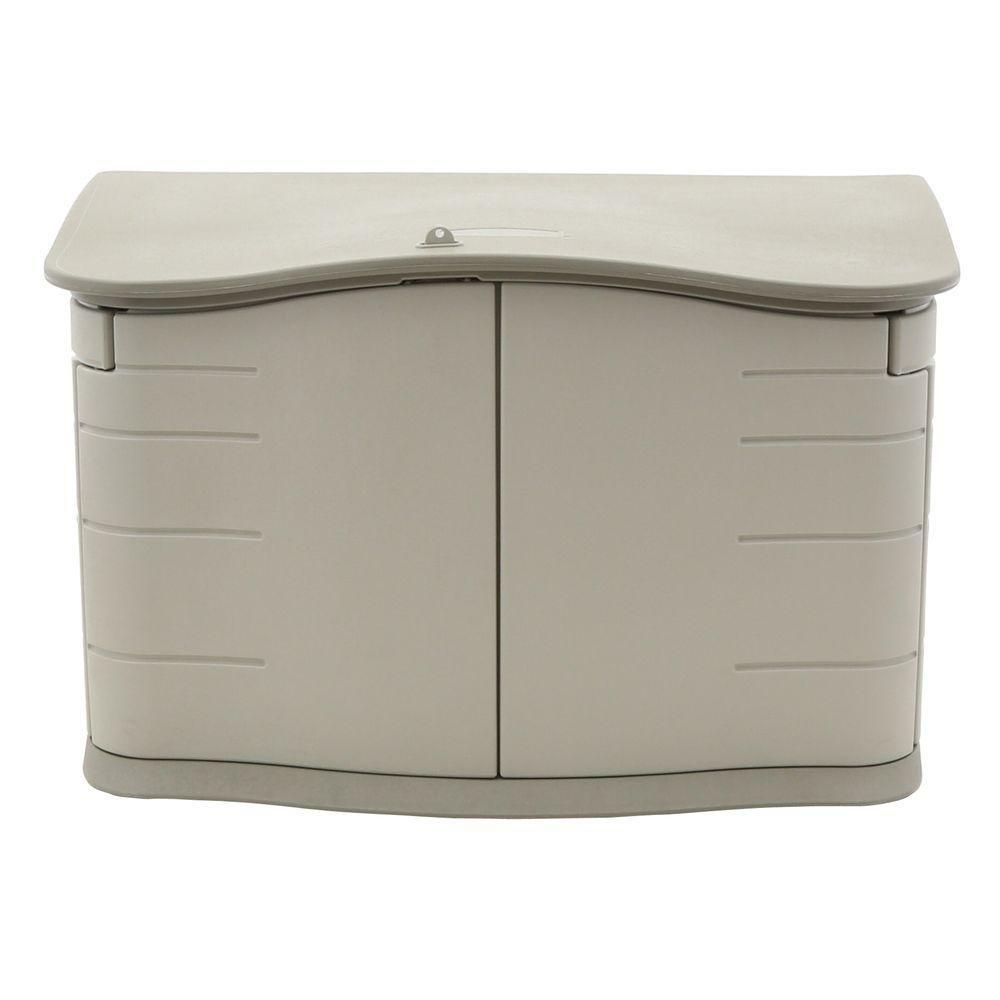 Rubbermaid 4 ft. W x 2 ft. D Plastic Horizontal Garbage Shed