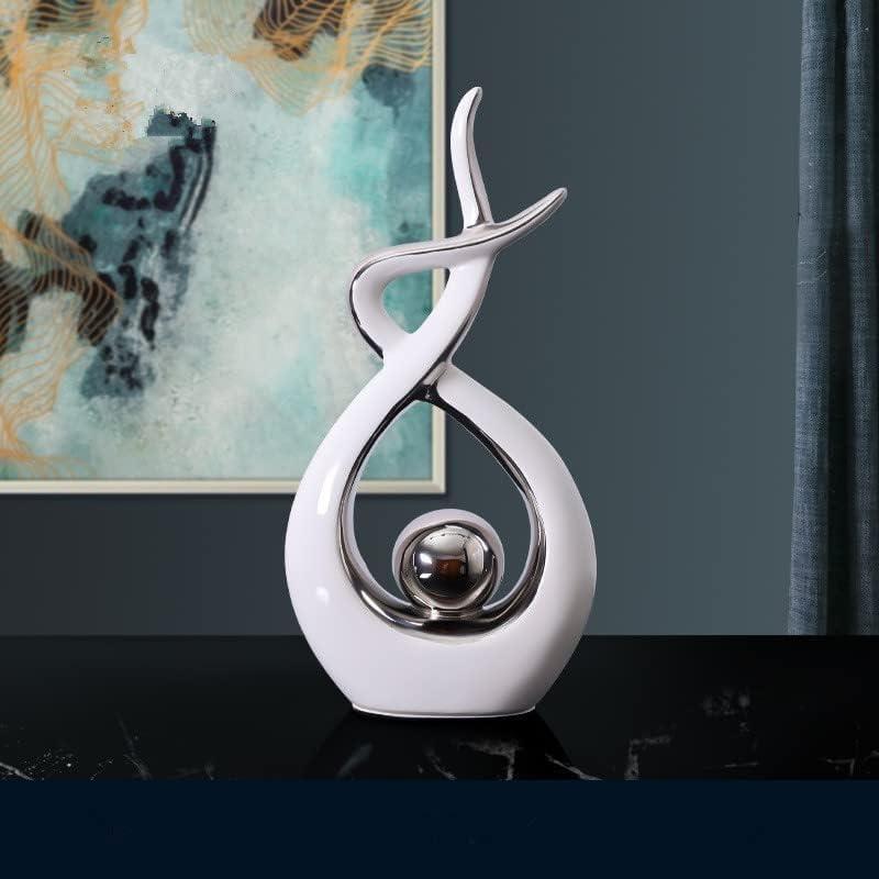 Home Decor Modern Abstract Art Ceramic Statue Table Decorations for Dining Room Living Room Office Centerpiece