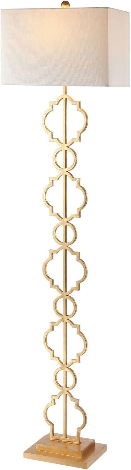 Jonathan Y Selina Iron Ogee Trellis Modern Led Floor Lamp