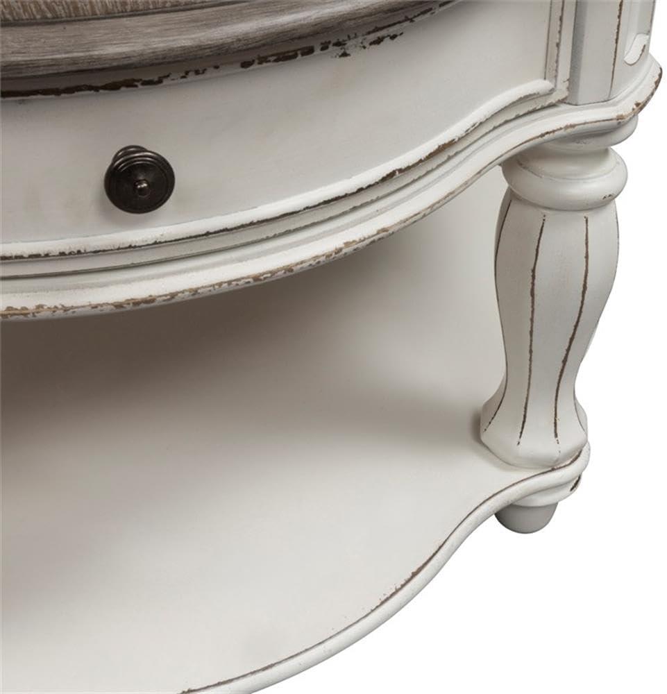 Magnolia Manor White Round Cocktail Table